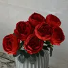Dekoracyjne kwiaty symulacja wystroju ślubu jedwabny brat piwonia bukiet sztuczny kwiat różowy czerwony piwonie fałszywe roślina el dekoracja
