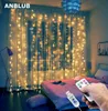 3m Curtain LED Garland sur la fenêtre USB Lights Fairy Festoon Télécommande des décorations de Noël du Nouvel An pour la chambre à domicile9813456