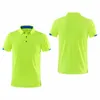 Polos męski Szybki suszenie z krótkim rękawem Company Polo Shirt Brand Brand Oddychanie Lapel Sports 8-kolorowe duże Q240509