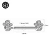 Tepelringen g23 titanium cz charmante tepel barbell ring zirkoon cluster nippel schild intern schroefdraad piercing dames body sieraden y240510