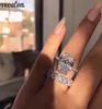 Vecalon Classic 925 Srebrny Pierścień Zestaw Owalny Cut 3CT Diamond CZ Pierścienie ślubne zaręczynowe dla kobiet Bijoux72222749
