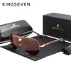 Lunettes de soleil Kingseven New Fashion Mens Mens de haute qualité Aluminium Luxury Retro Fonction Lunes Femelle Pilot ACCESSOIRES Q240509