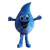 Halloween Blue Water Drop Mascot Costume Cartoon Character tenue Suite