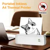 Портативный тепловой принтер поддерживает 8,26 "x11,69" A4 бумажные беспроводные мобильные дорожные принтеры для автомобильного офиса различные размеры