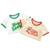 T-Shirts 2-8T Kleinkind T-Shirt Baby Girl Kleidung Sommer Baby Top Baumwoll T-Shirt Kurzärärmelte ungezwungene Kinderkinder T-Shirtl2405