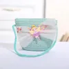 Duffel Tassen Little Fairy Princess Bag Key Zero Wallet Handwoven Bowtie Kindergras Fruit Zipper Outdoor Portable Crossbody