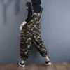 Combinaisons pour femmes Rougettes Camouflage Jumps Courstes pour femmes Pantalons de travail Harem vintage