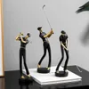 Golfers créatifs figurines abstraits simples couleurs de golf joueur de joueur ornement ornement de style sportif décor moderne articles décoratifs à la maison 240430