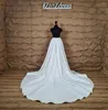 Jupes Bridal Satin Long Jupe mariage Puffy Jirt-Train Royal Overskirt Docuable Train pour