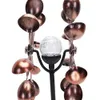 Nuenun Metal extérieur - Éclairage LED saisonnière multicolaire Boule en verre à énergie solaire avec spinner cinétique Double direction pour le jardin de pelouse de patio