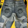 Męskie dżinsy Glo Gang Fashion Hip Hop Punk Rock Wzór dla mężczyzn Y2K American Retro HARAJUU PROTEJ G WAGGY Strtwear H240508