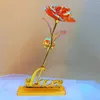 Decoratieve bloemen Valentijnsdag Creatief Gift 24k Gold Rose duurt voor altijd liefde bruiloft Decor verlichting Roses Eeuwige bloem