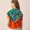 Sjaals 90 cm Van Gogh Oil Painting Twill Silk Scarf Fashion Shawn Luxury merk Square Hijab Dames Bandana Foulard Hoofd sjaals Q240509