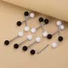 Anelli di capezzolo 10pcs 14g per la lingua acrilica piercing a valle del bilanciere nero anelli per la lingua in acciaio inossidabile geloso gioielli sexy per il corpo Y240510