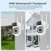 IP CAMERA TROYHDSN 8MP 4K PTZ WiFi Double Lens Detection du corps humain Suivi automatique de surveillance extérieure Caméra étanche et sûre Vision nocturne D240510