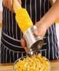 Easy Corn Stripser Kitchen Gadgets из нержавеющей стали кукурузной кукурузной резак с помощью круглое кукурузное ядра с пилером инструментов аксессуары 8151886