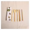 Diğer Etkinlik Partisi Malzemeleri Setler Ahşap Yemek Takımı Bambu Teaspa Fork Çorba Bıçağı Catering Çatal Bıçak Takımı ile Set Mutfak Mutfak Cookin DH8RC