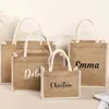 3 -stcs Geschenkwikkeling Bruidsmeisje Burlap Tote Gift Bags Jute Beach Tote Bagsbridesmeid Gift Bagwedding Gift Bagsbachelorette Party Cadeauzakken