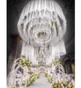 Anneau de plafond en fer forgé accessoires de mariage arrangement de scène Top cinq couches de plafond anneau de cercle de mariage décoration en métal anneau
