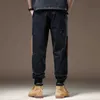 Pantalon masculin de travail des vêtements rétro et minoritaire ethnique épissant le printemps / été mince 2024 American Casual Pantal