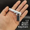 1:3 Metal M1911 Colt Toy Gun Detachable Model Alloy Keychain Look Real Exquisite Portable Decorations Collection PUBG Prop Fidgets Toy Birthday Gift for Boys Adult