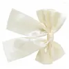 Hair Accessories Satins Ribbon Bowknot Clip Sweet Girl Ballet Spring Women For Thin French Barrette
