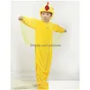 Dancewear childrens drames mignons petits animaux oiseaux jaunes montrent des costumes de livraison bébé, enfants maternité bébé vêtements cosplay dhrjx