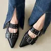 Случайная обувь мода тренд с твердым цветом заостренные квадратные каблуки изысканные и элегантные женские стропы с низким уровнем