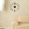 Horloges murales 3D Clock Modern Design DIY Miroir acrylique Fond d'écran pour le salon Décoration de la chambre à coucher