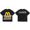 無料の配送無料cpfm共同名TシャツCACTUSプラントフリーマーケットCPFMマクドナルドの共同ブランド快適で通気性のある短い黒