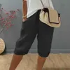 Short féminin pour femmes shorts en lin en coton pur