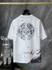 Chrme Heart High End Designer kläder för våren/sommarfjäder/sommar silver hästsko Cross Sanskrit kortärmad t-shirt med 1: 1 originaletiketter