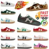 Neue Designer-Mode-Freizeitschuhe Leopardenmuster Wales Bonner Vintage Trainer Sneaker Nicht-rutschgelbe gelbe Outdoor-Leder-Reibungsbeständigkeitsschuhe Größe 36-45