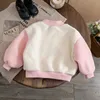 Pullover Girls Cashmere Sportswear Cartoon Child-Child Shirt gruba aksamitne dzieci wyciąganie 2023 Autumn/Winter Baby Coatl2405