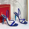 2024 Chaussures du soir Femmes High Talèled Luxury Designers Shoe enveloppant la cheville 35-43 avec boîte