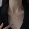 Colliers pendants Collier de coeur simple dames faster la chaîne mince et les dons de bijoux coréens 2024