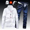 2pcs Set Mens Denim Jacket Bint