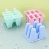 Popsicle kalıpları 6 adet silikon buz pop kalıpları bpa ücretsiz popsicle kalıp yeniden kullanılabilir kolay serbest bırakma buz pop yapıcı w0250