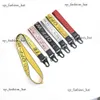 Keychains Borduurwerk Imitatie Key hangende lanyard nylon brief af met sleutelhanger lengte mannen en vrouwen in auto's f37a