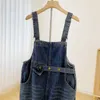 Jumpsuits voor dames rompers denim jumpsuits voor vrouwen Koreaanse stijl rompers casual vintage playsuits rechte broek losse overalls een stuk outfit vrouwen y240510