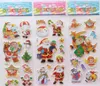 2015 Christmas 3d Cartoon Autocollant Santa Claus Stickers Wall Stickers Tree Snowman Gift Paster Gargers Récompense pour Kids5742074