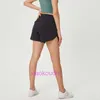 Lul Designer bequeme Frauen Sport Radfahren Yoga Hosen Shorts gleiche Laufshorts weibliche Futter gefälschte Taschenhöhe Hochelastische atmungsaktiv