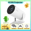 Projecteurs HY300 Projecteur 4K TFLAG Android 11 Dual WiFi Bluetooth LCD 1280 * 720p 200ANSI 1 + 8 Go Projecteur Home Theatre Office Office J240509