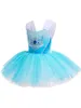 Girl Dresses Blue Color Girl Ballet Dress Tuttu Camisole Tulle Skirted Leotard Ballerina Outfits Costume con fibbia nascosta