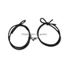 Autres bracelets 2pcs / paire couple aimant réglable pour les amants faits à la main élastique élastique Love Drop Livrètre bijoux dhgarden dhnxo