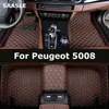 Tapetes de piso tapetes Saasle Custom Car Floor para Peugeot 5008 2016-2023 anos Carpets Automóvel Coche Coche Accessorie T240509