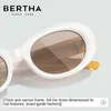 Sunglasses BERTHA Sunglasses Female Cat Eye Sunglasses Advanced Sense ins UV Protection 2023 New Fashion Retro Slim Elegance Eyeglass J240508