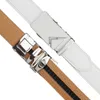 Nieuwe modieuze witte mannen riemen automatische legering buckle mannelijke riem echte koeienhuid lederen golf riem plus maat 130 cm x0726 198v