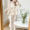 Dames slaapkleding losse pyjama sets vrouwen dagelijks mooie pak printen zoete schoolmeisjes Koreaanse stijl dames lente comfortabel