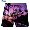 Shorts maschile Coconut Tree Hawaiian Beach 3D Stampa 3D Summer Swimming High Elastic Swit Swim Trunks